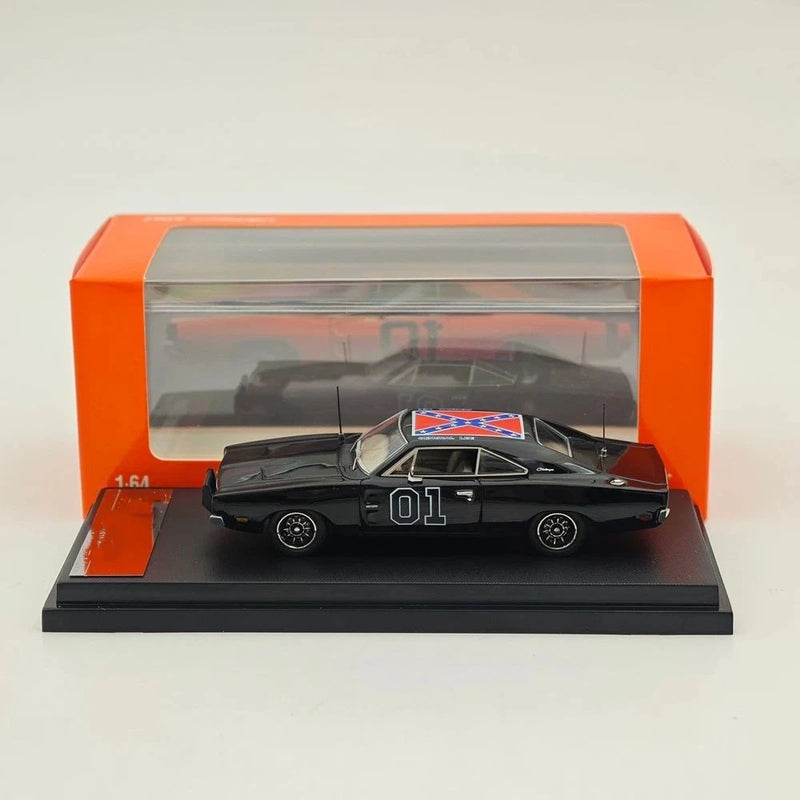 Mini Forge 1:64 1969 Chargr RT style General Lee Black Diecast Model Car Limited