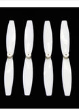 White quadcopter propeller blades set with four blades and hubs