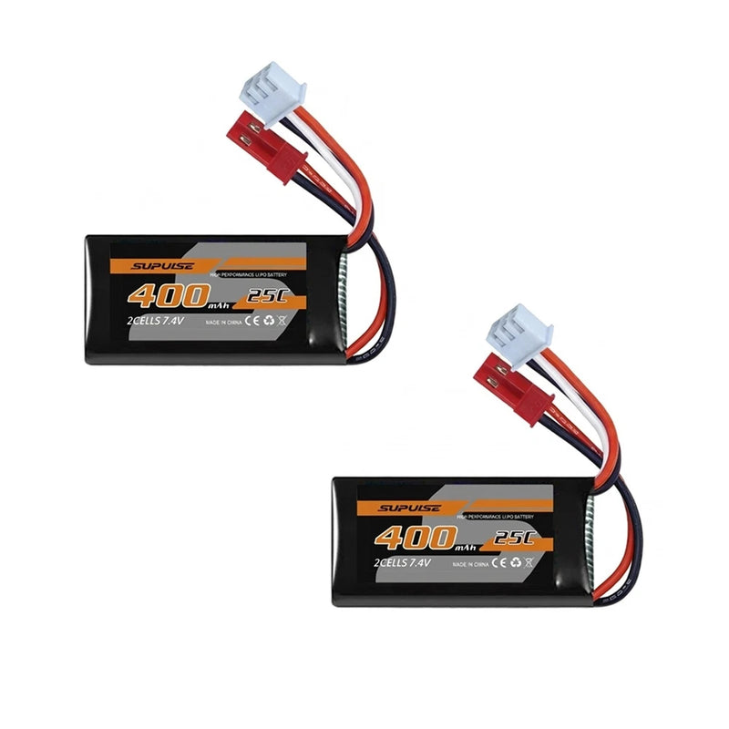 Volantexrc 7.4V 400mAh  Li-Po Battery 2PCS for Brushless F4U/ P51D RC Plane