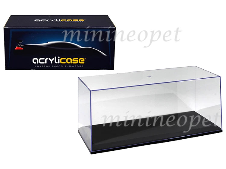 ACRYLICASE CLEAR DISPLAY SHOW CASE FOR 1/18 DIECAST MODEL CAR BLACK BASE 14003