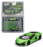 Mini GT 1:64 Lamborghini Revuelto Verde Selvans Green Diecast Model Car MGT00789