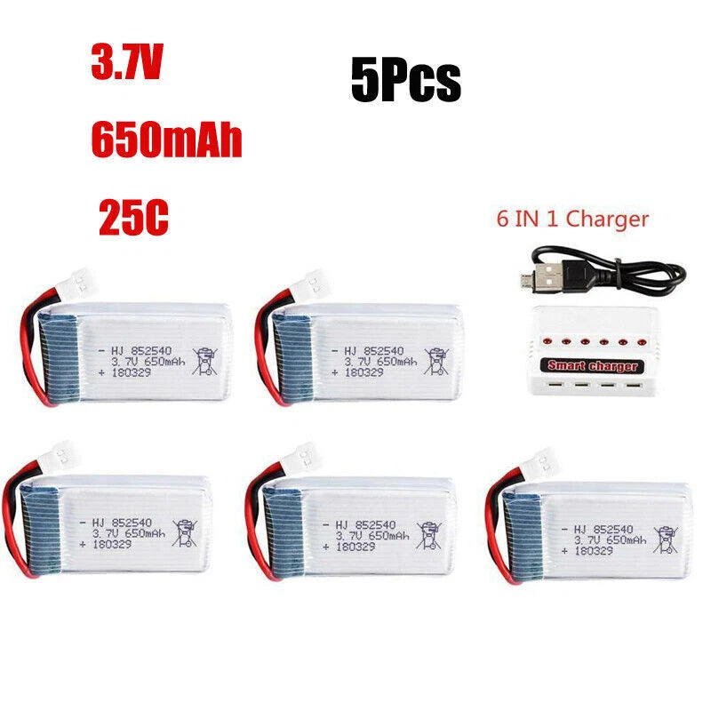 3.7v 650mAh 25C with XH2.54 Lipo Battery+ Charger for RC Wltoys SYMA X5C X5C-1X5