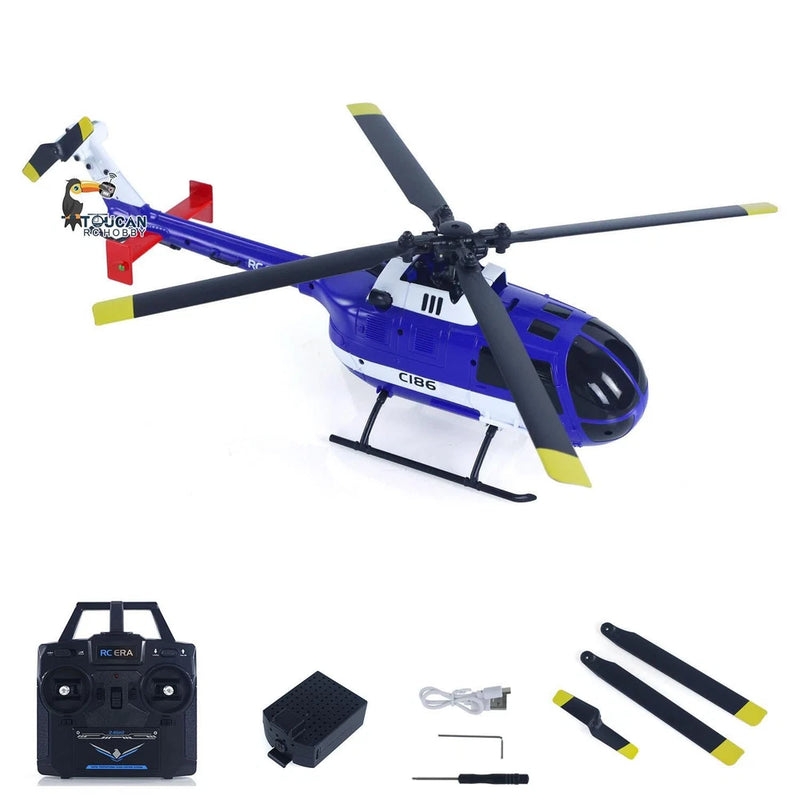 LowPrice Blue Plastic RC 1/48 4CH Helicopter C186 RCAircraft for Adult