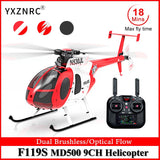 YUXIANG F119S MD500 RC Helicopter RTF 9CH GPS Altitude Hold Plane Red DHL/UPS