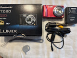 Panasonic LUMIX DMC-TZ20 Red Compact Digital Camera Tested Excellent Condition