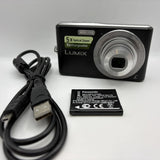 Panasonic Lumix DMC-F5 Digital Camera 14.1MP Black Tested - with charger cable