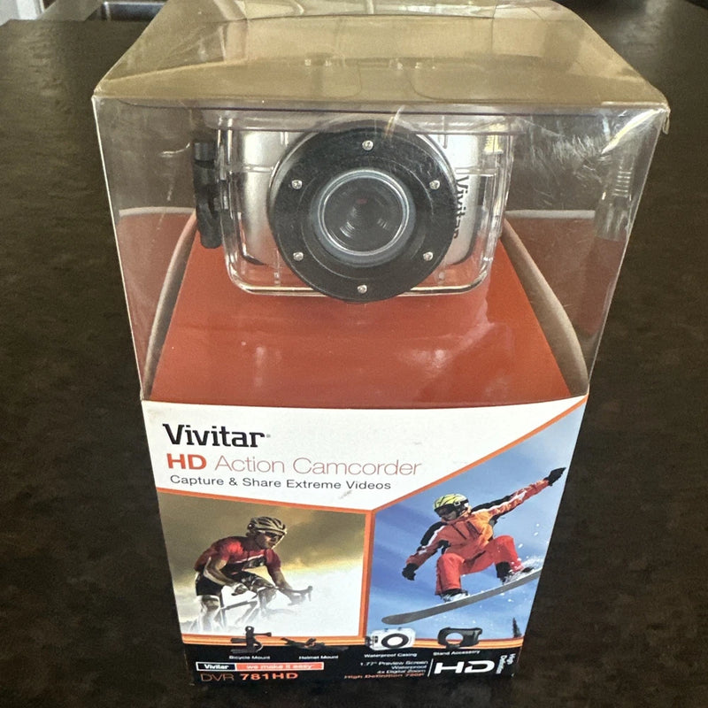 Vivitar DVR 781HD Action Camcorder ?CNew Sealed Waterproof Case ?CHD Sports Camera