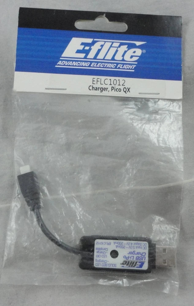 E-flite Pico QX 1S 3.7V 200mAh USB Lipo Battery Charger EFLC1012 Battery