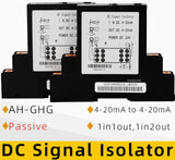 Pluggable DC signal isolator module with screw terminal block and printed wiring labels