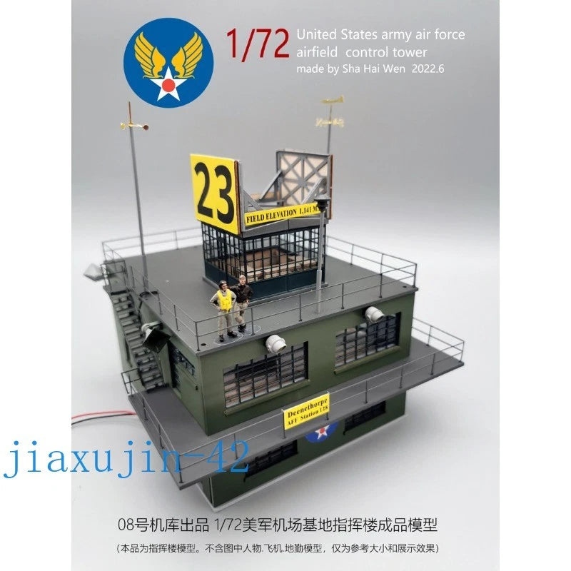 1:72 US Army Airfield Control Tower Completed Diorama Military Scene Build Model Battery