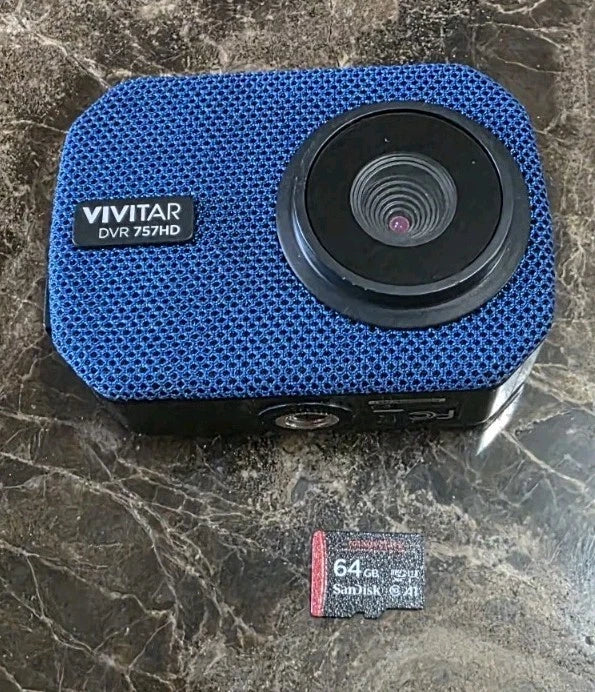 Vivitar HD Action Waterproof Camera / Camcorder DVR 757HD 65 Gbs Mem Camera Only