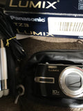 (311).  Panasonic Doc T23 Digital Camera With New Battery Tripod Leather Case