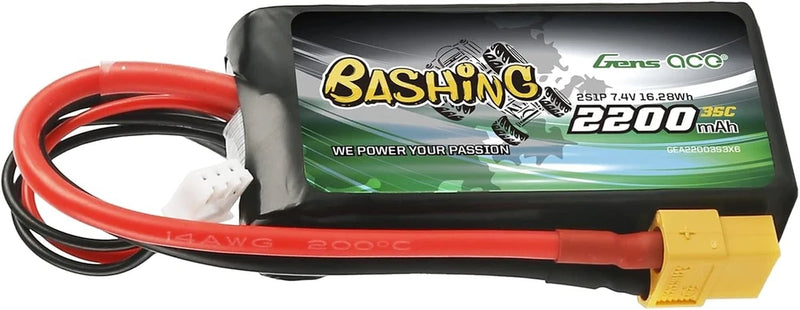 2S Lipo Battery 7.4V 2200mAh 35C Soft Case Pack with XT60 Plug for Ompatible