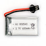 3.7V 802540 600mAh 25C Rate SM-2P Plug Li-po Battery for Rechargeable Helicopter