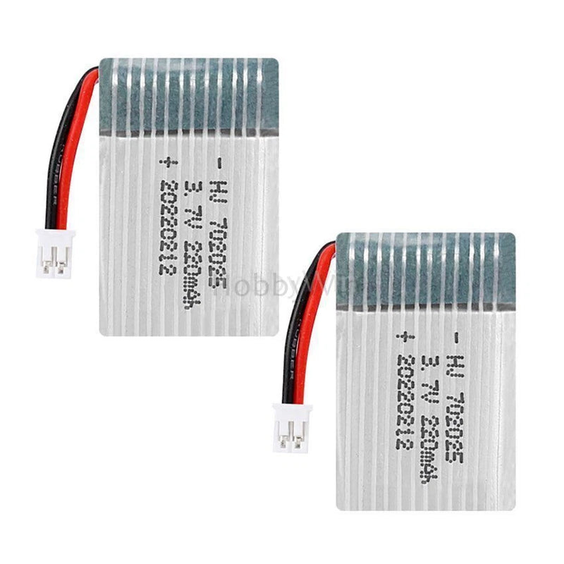 3.7V 1S 220mAh 20C LiPo Battery PH2.0-2P Nor Plug for RC Aircraft X4 X11 X13
