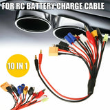 10 in 1 4mm RC Lipo Battery Multi Charger Plug Adapter Charging Cable Converter Converter