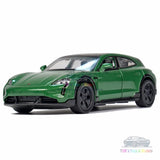 1/36 Porsche Taycan Cross Turismo Model Car Alloy Diecast Toy Vehicle Gift Green Battery