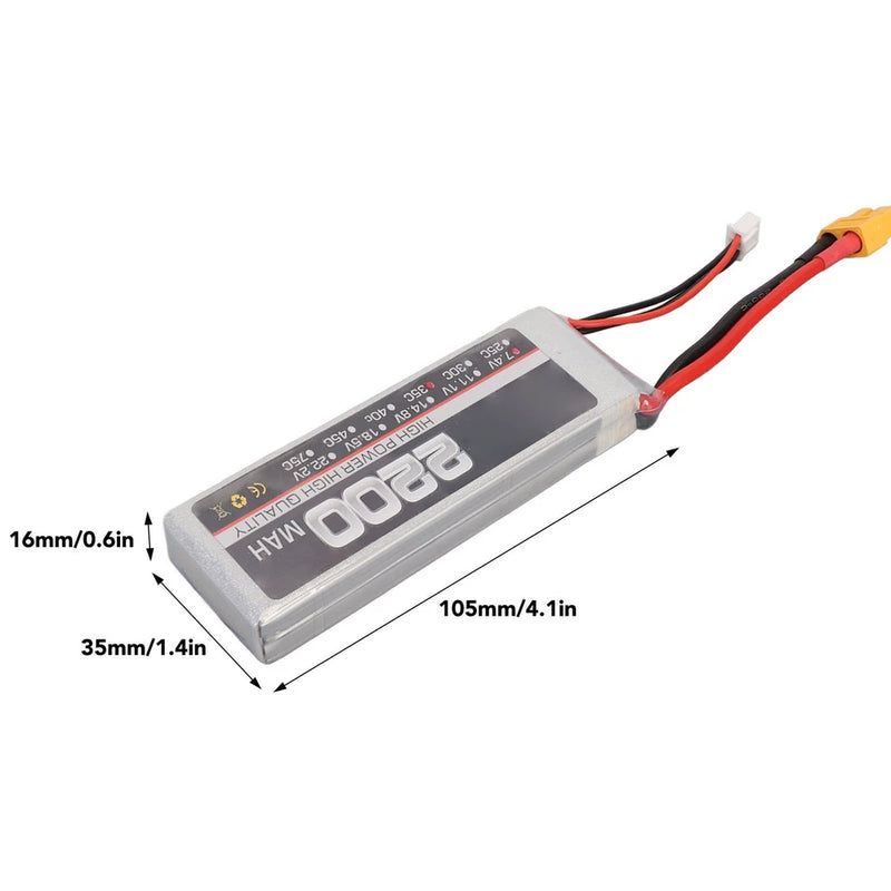 7.4V RC Airplane Battery High Performance Replacement For RC