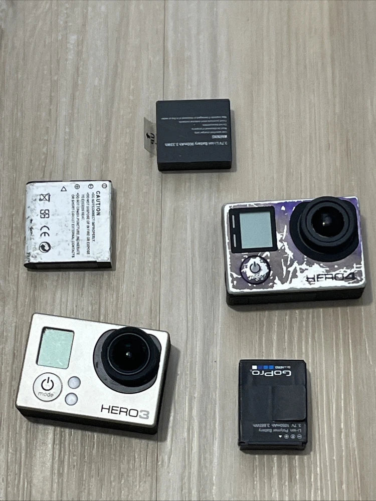 lot of 2 go pro cameras waterproof For Parts Or Repair Untested