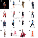 1/64 Diorama Police Man/Woman Soldier Witch Teacher Killer Figure Scene For Car
