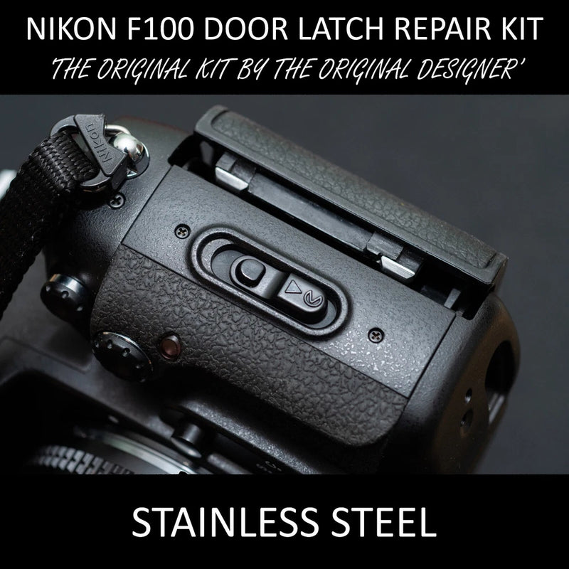 Nikon F100 Back Film Door Broken Latch Metal Repair Kit - Stainless Steel