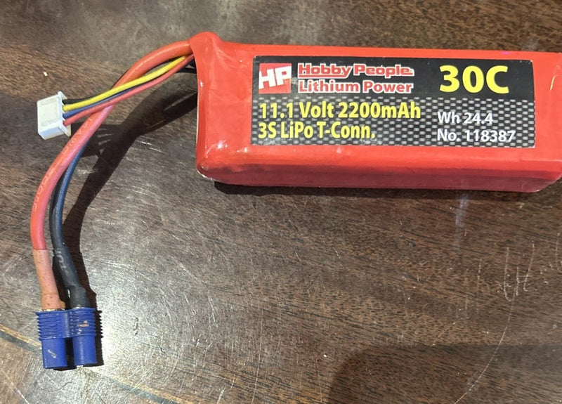 Hobby People 2200mAh 3S 11.1V 30C LiPo Battery Pack T-conn. RC car plane 118387 Battery