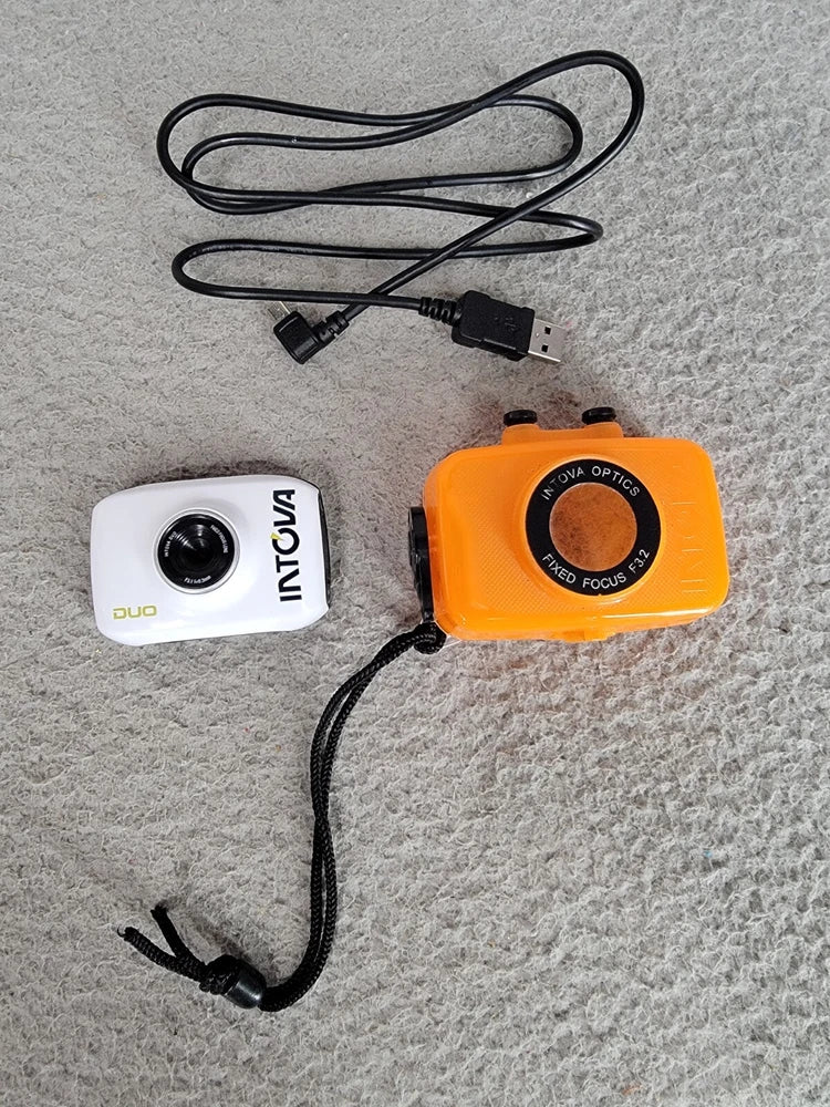 Intova Duo Waterproof HD POV Sports Video Action Camera, Orange Read Description