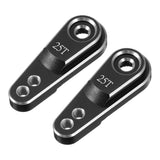 Aluminum Alloy 25T Steering Servo Arm Horn Silver for 1/10 RC Car 2 Pcs