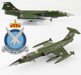 CF-104 Starfighter model aircraft in green with Norwegian markings and landing gear