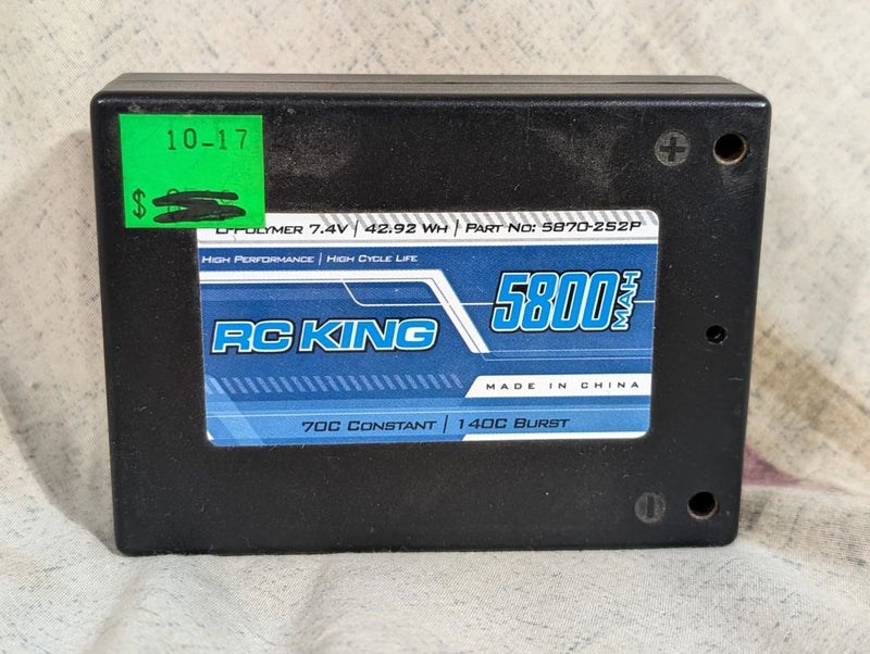 RC King Part5870-2S2P 7.4V 5800 mAh  2s Lipo Battery Battery
