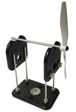 Drone prop balancer stand with black base, metal supports, and prop holder arms