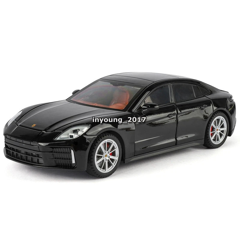 1:24 Porsche Panamera Model Toy Car Alloy Diecast Toy Vehicle Doors Open Black