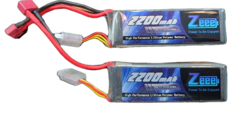 2 X Zeee 2200 mah High Performance Lithium Polymer Battery 35c 11.1 V 24.42WH Battery