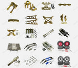 Aluminum RC upgrade parts kit with metal chassis and shock hardware
