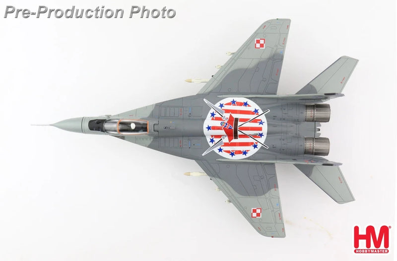 1:72 Mig-29A Polish Air Force jet model, gray with Polish insignia
