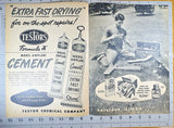 Vintage Testors Model Airplane Cement Print Ad Hobby Retro Wall Art Decor