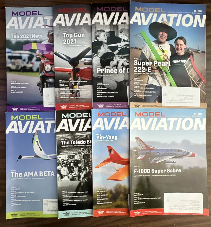 Model Aviation Magazine 8 Issues 2021 Aeronautics Bringing Modelers Together