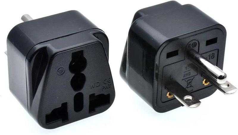 Toptekits Black NEMA 6-15P Universal Plug Adapter 110-250V 15A,Universal World t