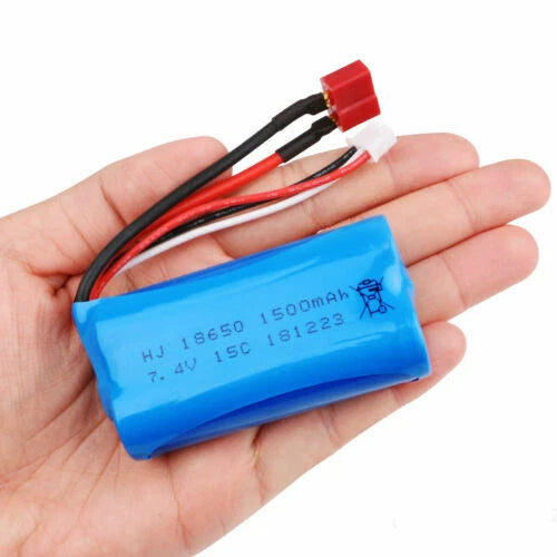 Wltoys 1500mah 7.4V Li-ion Lipo Battery Deans T Plug RC 12423 12428 Free US Ship Battery
