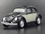 1960-1967 VW VOLKSWAGEN BEETLE BUG BLACK 1:64 SCALE DIORAMA DIECAST MODEL CAR
