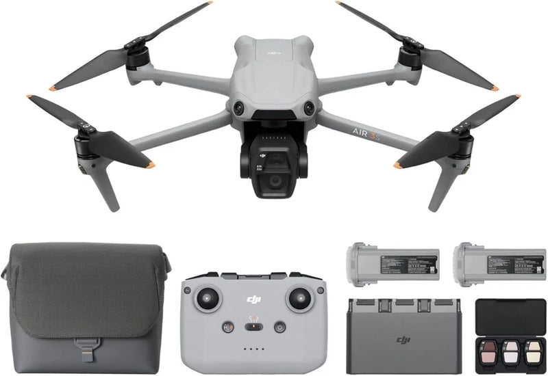 Air 3S Fly More Combo (RC-N3), Drone with 1" CMOS Wide-Angle & Medium Tele Camer