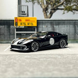 TOC 1/64 Scale Ferrari 812 Competizione Black Diecast Car Model Toy Gift