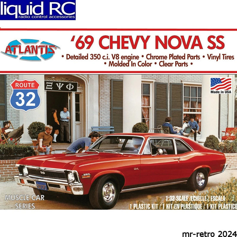 Atlantis Models M2006 1969 Chevy Nova SS Route 32 1:32 Plastic Model Kit