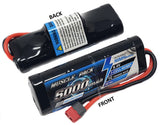 Black NiMH battery hump pack with red/black leads and red DEANS-style connector