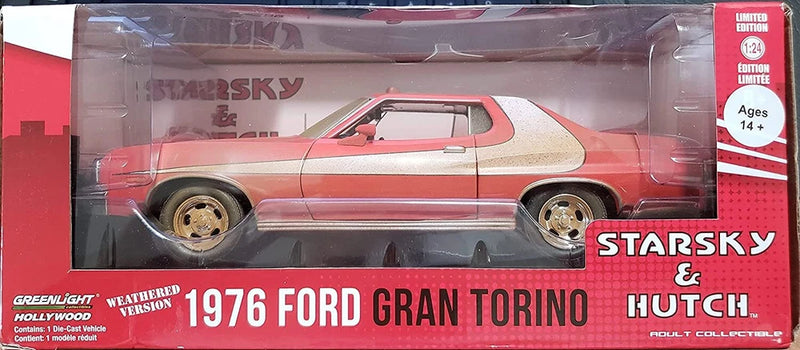 Greenlight 1:24 STARSKY & HUTCH 1976 Weathered Ford Gran Torino Model Car 84121