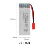 3.7V 900mAh Li-po Battery JST plug for X5 X5C X5SC X5SW 8807 8807W A6 A6W M68 Rc