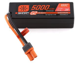 RC LiPo smart battery pack with orange IC5 connector and orange charging wire