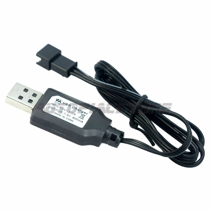 for LiPO Li-Ion RC Toys Battery 7.4V 800mA USB Charge Cable SM-3P positive plug Battery
