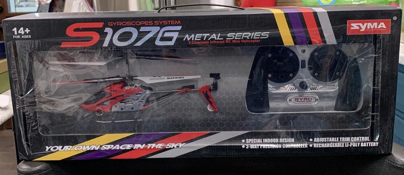 Syma S107G 3-Channel Gyroscopes RC Helicopter - RED! Your Own Space In The Sky