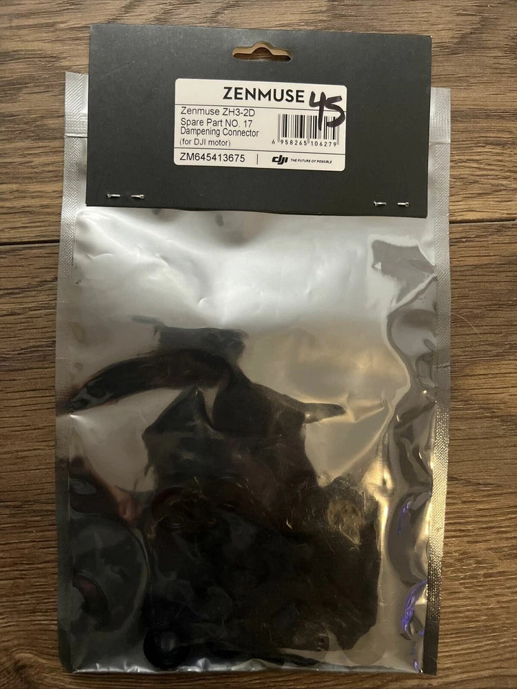 Metal dampening connector in sealed plastic bag